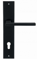 Дверная ручка Extreza Hi-Tech ROKSI (Рокси) 107 на планке PL11 черный F22 под цилиндровый механизм CYL