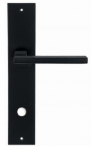 Дверная ручка Extreza Hi-Tech ROKSI (Рокси) 107 на планке PL11 черный F22 сантехническая завертка WC