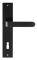 Дверная ручка Extreza Hi-tech RUBI (Руби) 121 на планке PL11 черный F22 под кабинетный ключ KEY