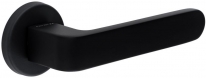 Дверная ручка Extreza Hi-tech Slim RUBI (Руби) 121 на круглой розетке R12 черный F22