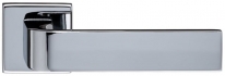 Дверная ручка Extreza Hi-tech SLIM SOUND (Саунд) 106 на квадратной розетке R11 полированный хром F04