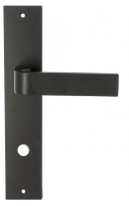Дверная ручка Extreza Hi-Tech SOUND (Саунд) 106 на планке PL11 черный матовый F22 сантехническая завертка WC