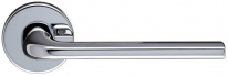 Дверная ручка Extreza Hi-Tech Slim TERNI (Терни) 320 на круглой розетке R12 полированный хром F04