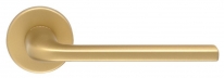 Дверная ручка Extreza Hi-Tech Slim TERNI (Терни) 320 на круглой розетке R12 матовая латунь F02