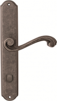 Дверная ручка на планке Melodia Cagliari 225/131 Wc Серебро античное