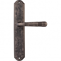 Дверная ручка на планке Melodia Alpha 293/131Pass Серебро античное