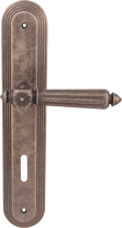 Дверная ручка на планке Melodia Nike 246 Cab Demetra Серебро античное