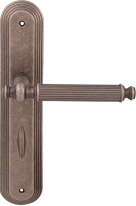 Дверная ручка на планке Melodia Regina 353/Wc/Demetra Серебро античное