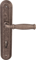 Дверная ручка на планке Melodia Isabel 266 Wc Demetra Серебро античное