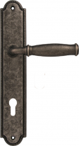 Дверная ручка на планке Melodia Isabel 266/458 Cyl Серебро античное