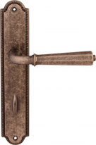 Дверная ручка на планке Melodia Denver 424/458 Wc Серебро античное
