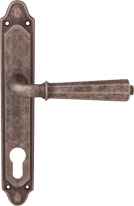Дверная ручка на планке Melodia Denver 424/158 Cyl Серебро античное
