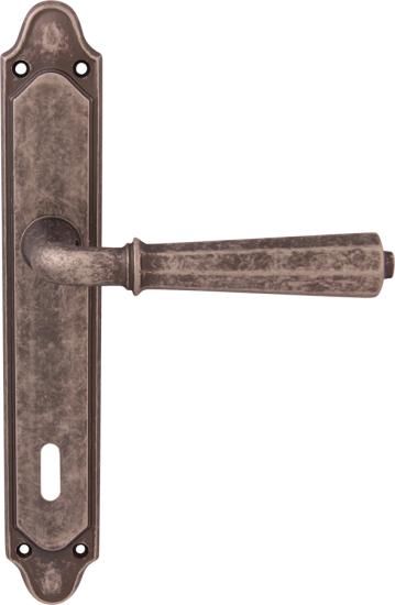 Дверная ручка на планке Melodia Denver 424/158 Cab Серебро античное