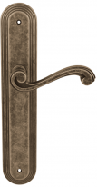 Дверная ручка на планке Melodia Cagliari 225 Cab Demetra Серебро античное