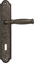 Дверная ручка на планке Melodia Isabel 266/458 Cab Серебро античное