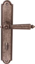 Дверная ручка на планке Melodia Nike 246/458 Wc Серебро античное