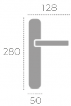 Дверная ручка на планке Melodia Tako 245 245/458 Wc Серебро античное