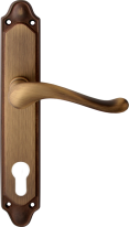 Дверная ручка на планке Melodia Palma 129/158Cyl Бронза матовая