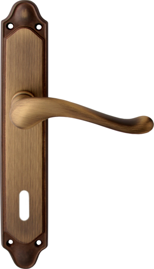 Дверная ручка на планке Melodia Palma 129/158Cab Бронза матовая
