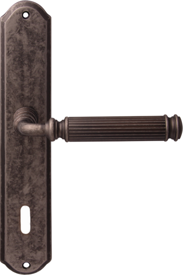 Дверная ручка на планке Melodia Rania 290/131Cab Серебро античное