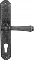 Дверная ручка на планке Melodia Tako 245 245/131 Cyl Серебро античное