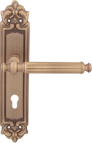 Дверная ручка на планке Melodia Regina 353/229 Cyl Бронза матовая