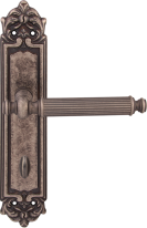 Дверная ручка на планке Melodia Regina 353/229 Wc Серебро античное