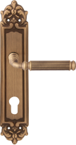 Дверная ручка на планке Melodia Rania 290/229 Cyl Бронза матовая