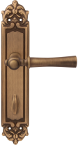 Дверная ручка на планке Melodia Carlo 283/229 Wc Бронза матовая