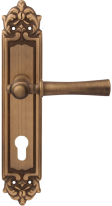 Дверная ручка на планке Melodia Carlo 283/229 Cyl Бронза матовая