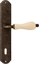 Дверная ручка на планке Melodia Ceramic 179/131 Cab Бронза античная