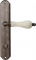 Дверная ручка на планке Melodia Ceramic 179/131 Wc Серебро античное