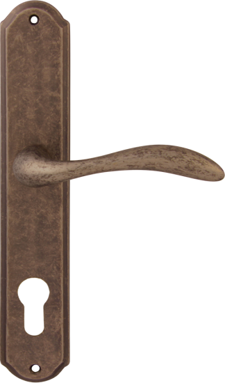 Дверная ручка на планке Melodia Laguna 132/131 Cyl Бронза античная