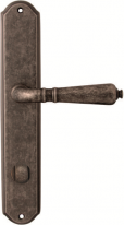Дверная ручка на планке Melodia Antik 130/131 WC Серебро античное