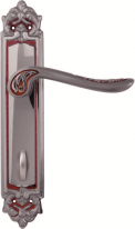 Дверная ручка на планке Melodia Daisy 285/229 Wc Серебро французское