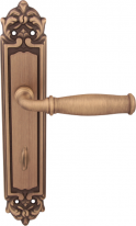 Дверная ручка на планке Melodia Isabel 266/229 Wc Бронза матовая