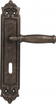 Дверная ручка на планке Melodia Isabel 266/229 Cab Серебро античное