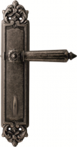 Дверная ручка на планке Melodia Nike 246/229 WC Серебро античное
