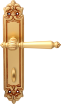 Дверная ручка на планке Melodia Mirella 235/229 Wc Золото французское