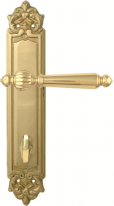Дверная ручка на планке Melodia Mirella 235/229 Wc Латунь полированная