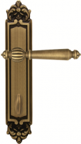 Дверная ручка на планке Melodia Mirella 235/229 Wc Бронза матовая