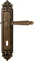 Дверная ручка на планке Melodia Mirella 235/229 Cab Бронза античная