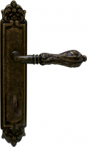 Дверная ручка на планке Melodia Libra 229/229 Wc Бронза античная