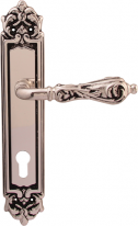 Дверная ручка на планке Melodia Libra 229/229 Cyl Серебро 925