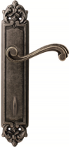 Дверная ручка на планке Melodia Cagliari 225/229 WC Серебро античное