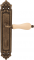 Дверная ручка на планке Melodia Ceramic 179/229 WC Бронза античная