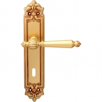 Дверная ручка на планке Melodia Mirella 235/229 Cab Золото французское