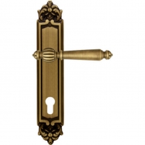 Дверная ручка на планке Melodia Mirella 235/229 Cyl Бронза матовая