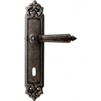 Дверная ручка на планке Melodia Nike 246/229 Cab Серебро античное