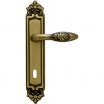 Дверная ручка на планке Melodia Rosa 243/229 Cab Бронза матовая